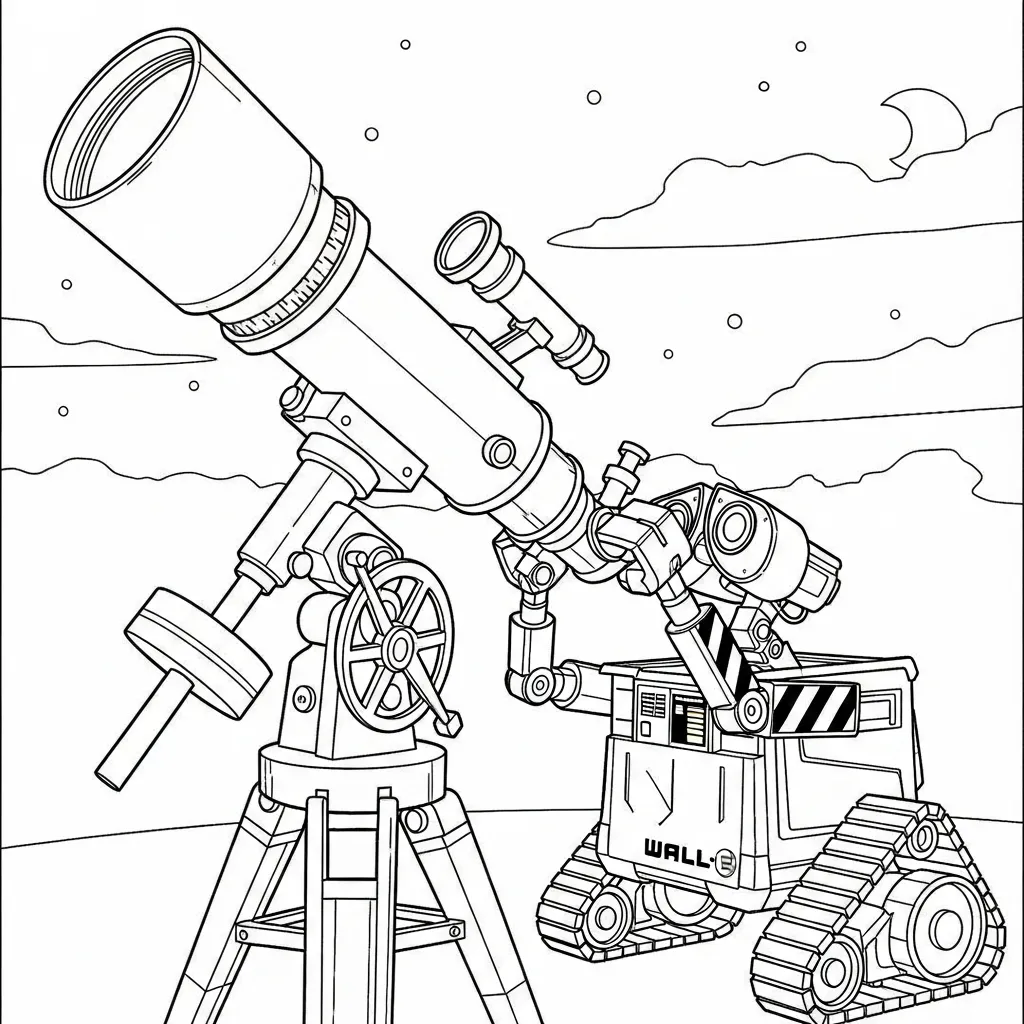 coloriage Wall E pour enfant de 3 ans