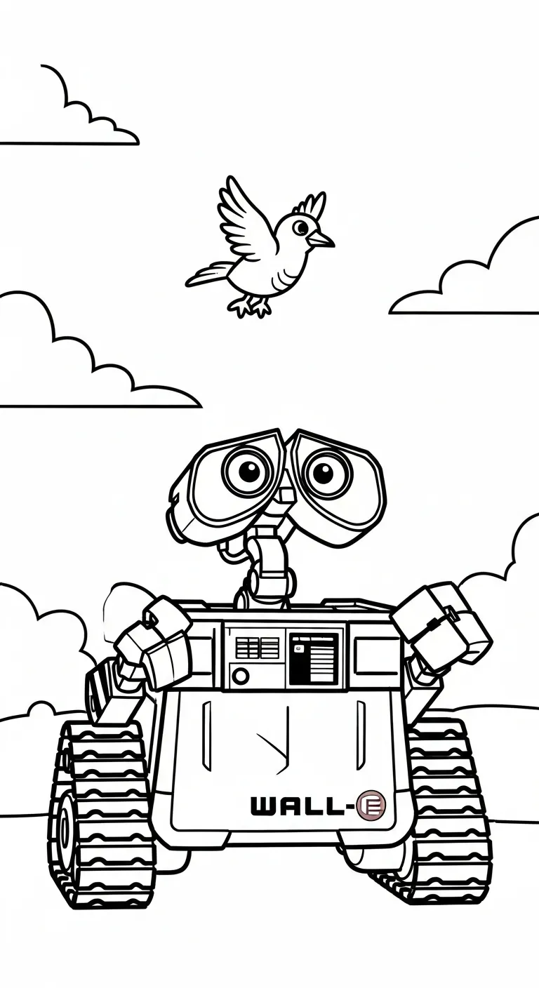 coloriage Wall E d'enfant a imprimer