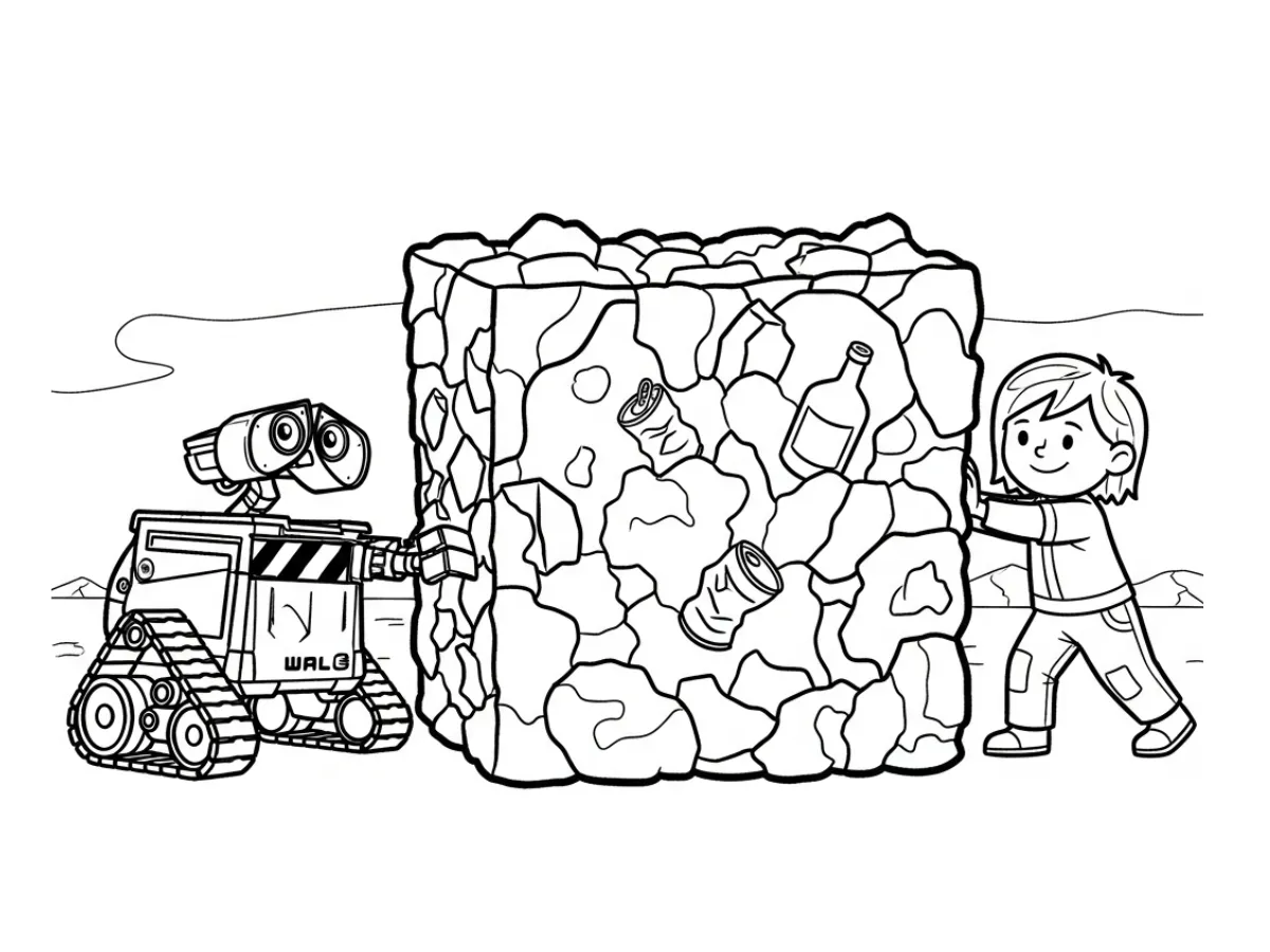 coloriage Wall E a dessiner en ligne