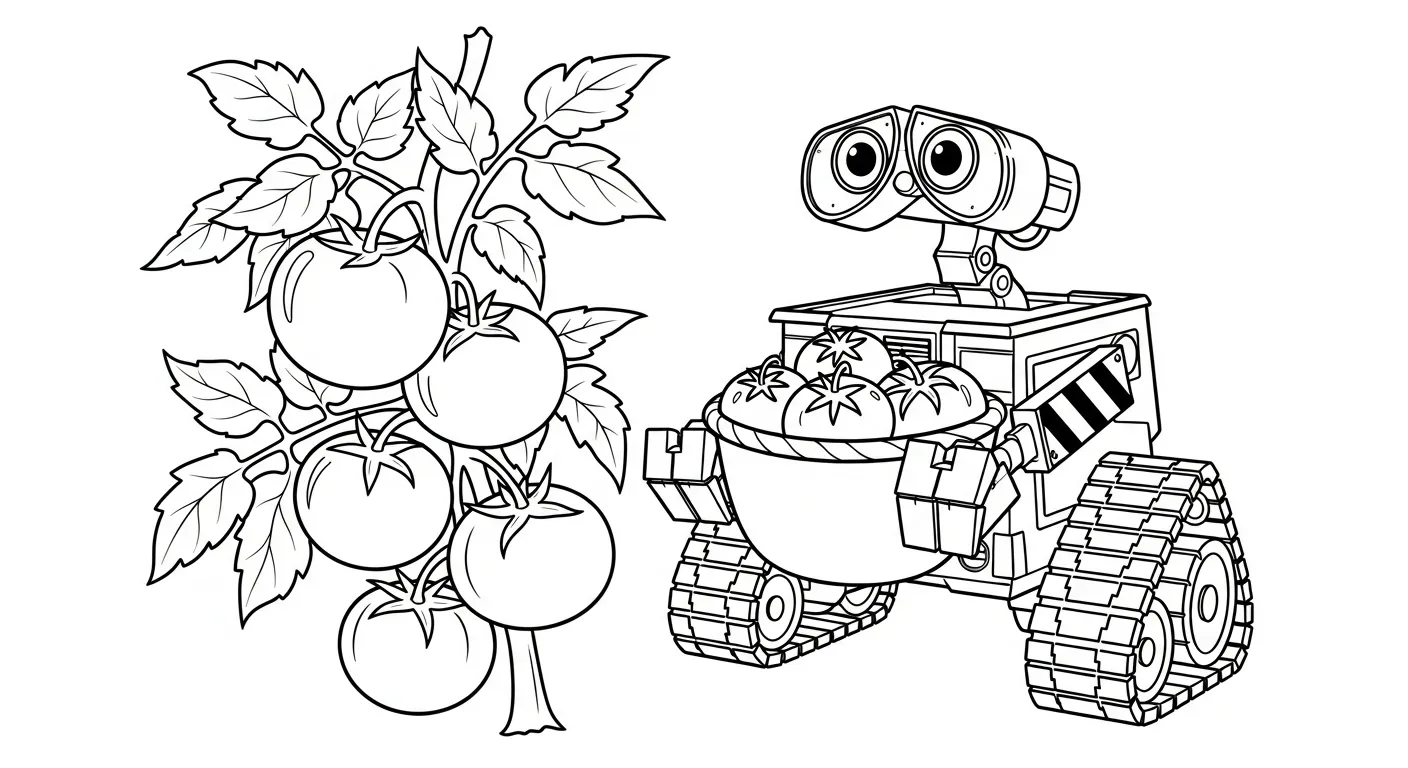 coloriage Wall E a colorier en ligne