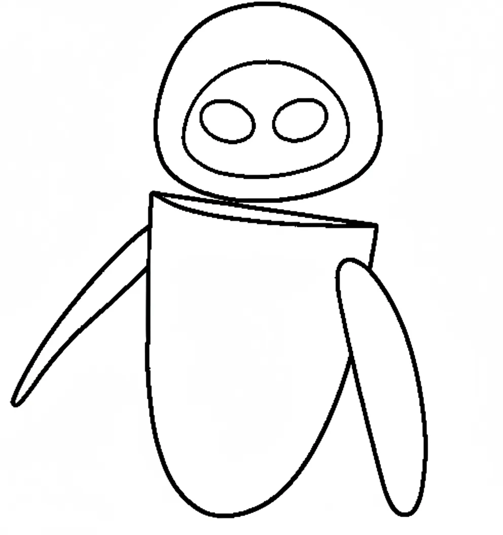 coloriage Wall E à imprimer pour enfant de 6 ans