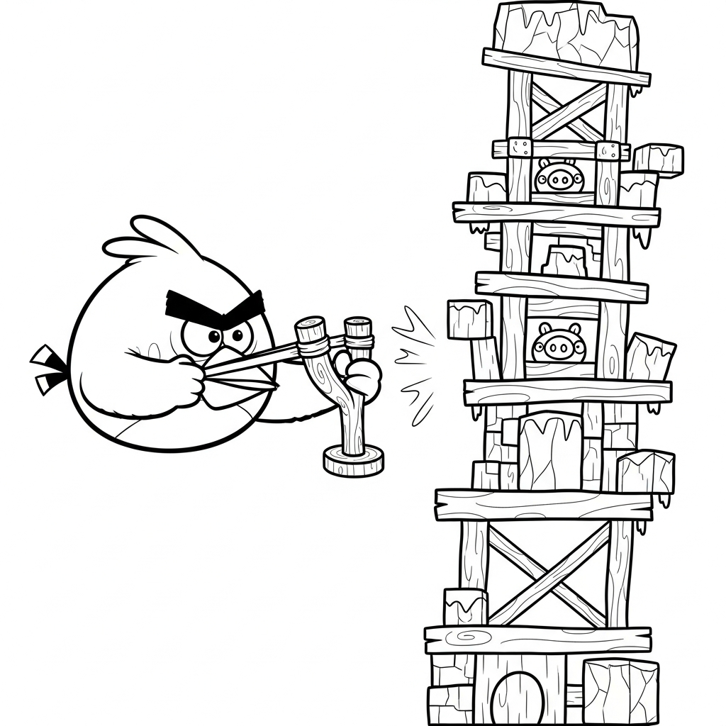 coloriage Angry Birds pour enfants