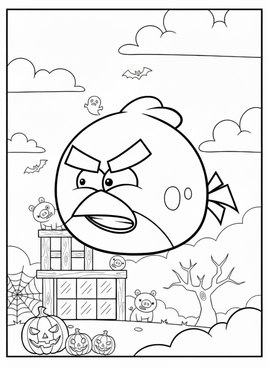 coloriage Angry Birds à imprimer pdf gratuit 1