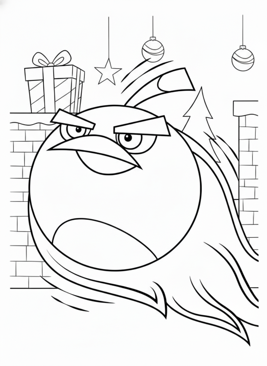 coloriage Angry Birds pour enfant de 2 ans