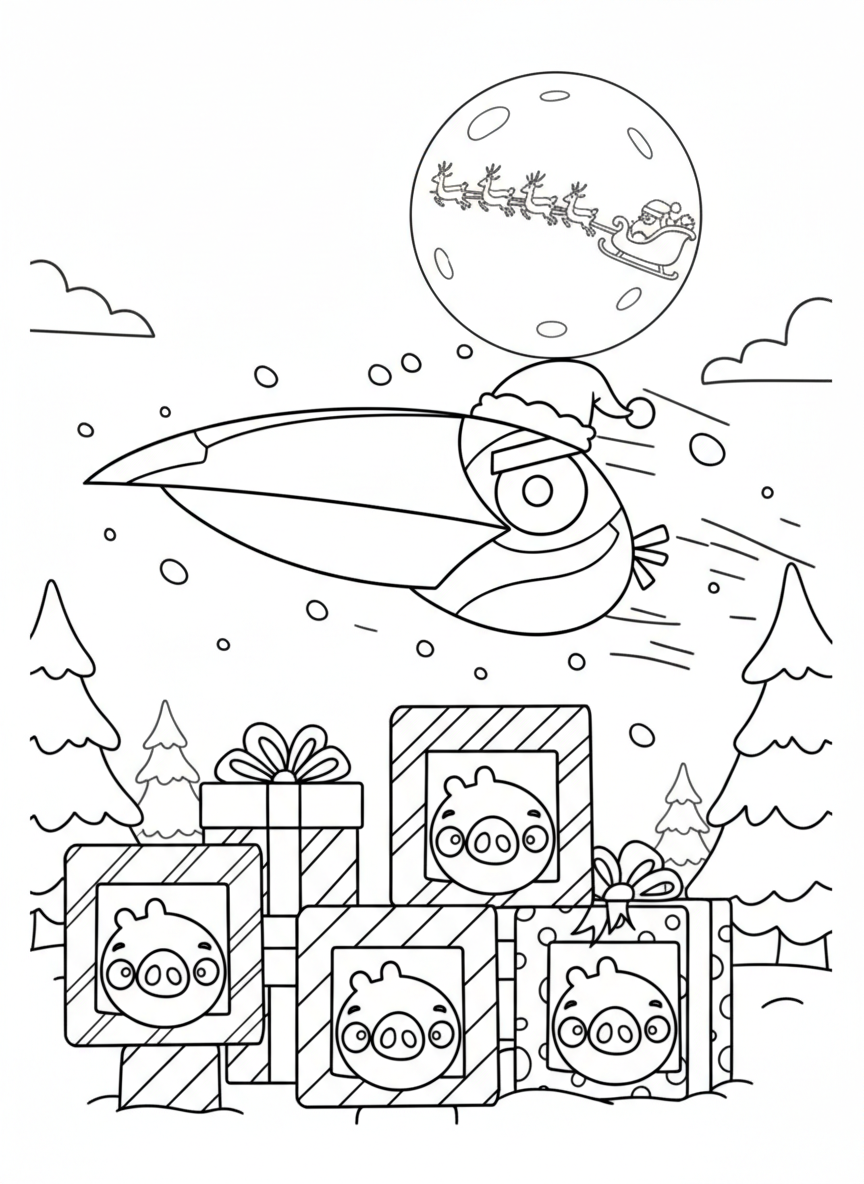 coloriage Angry Birds pour enfants a imprimer 2