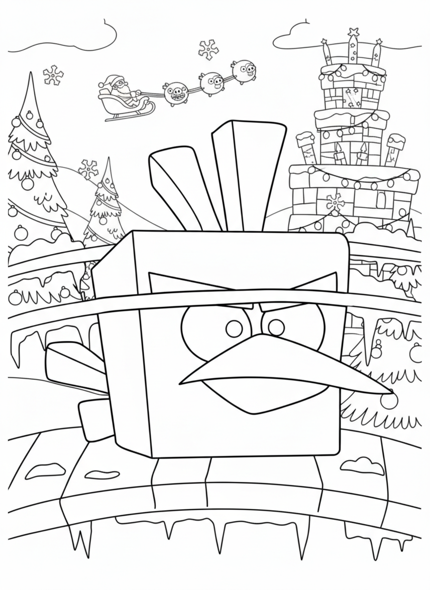coloriage Angry Birds a imprimer gratuitement