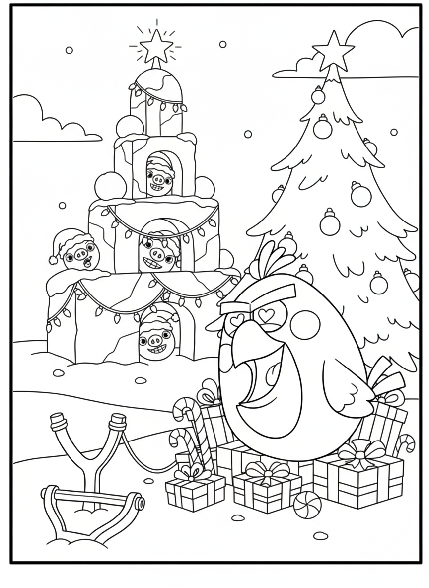 coloriage Angry Birds à imprimer gratuitement pdf