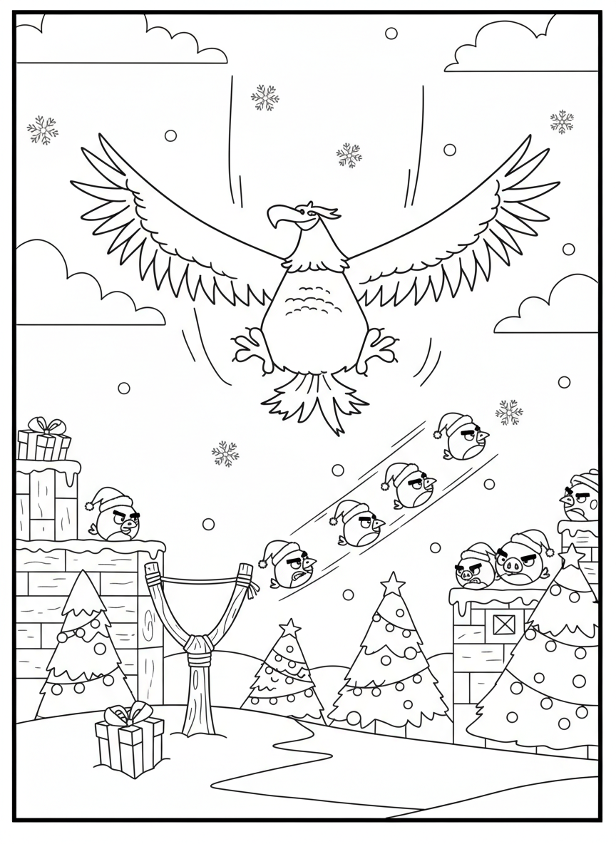 coloriage Angry Birds pour enfant de 10 ans