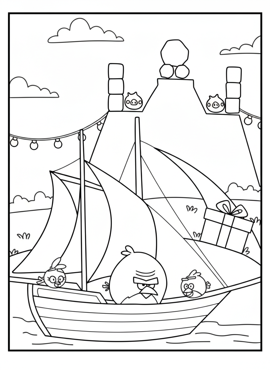 coloriage Angry Birds pour enfant a imprimer gratuit