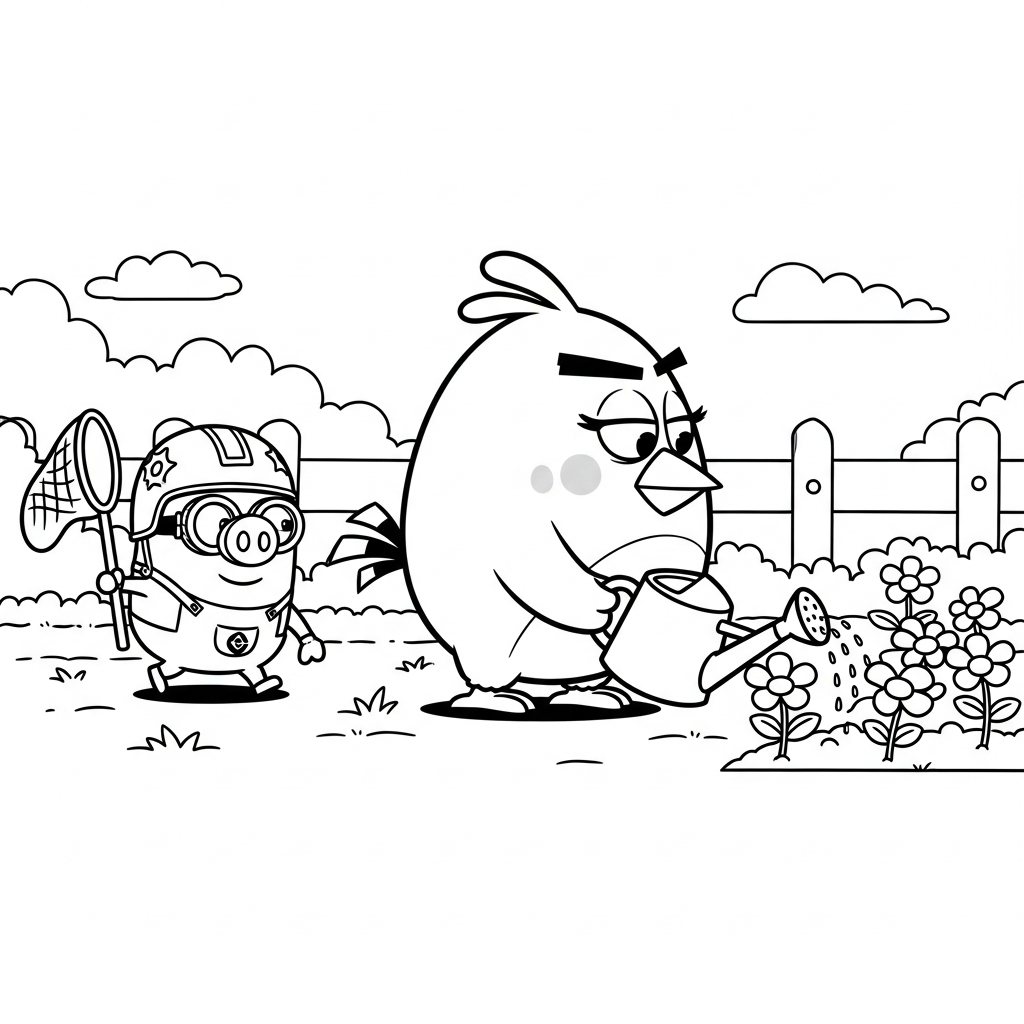 coloriage Angry Birds pour bebe a imprimer 2