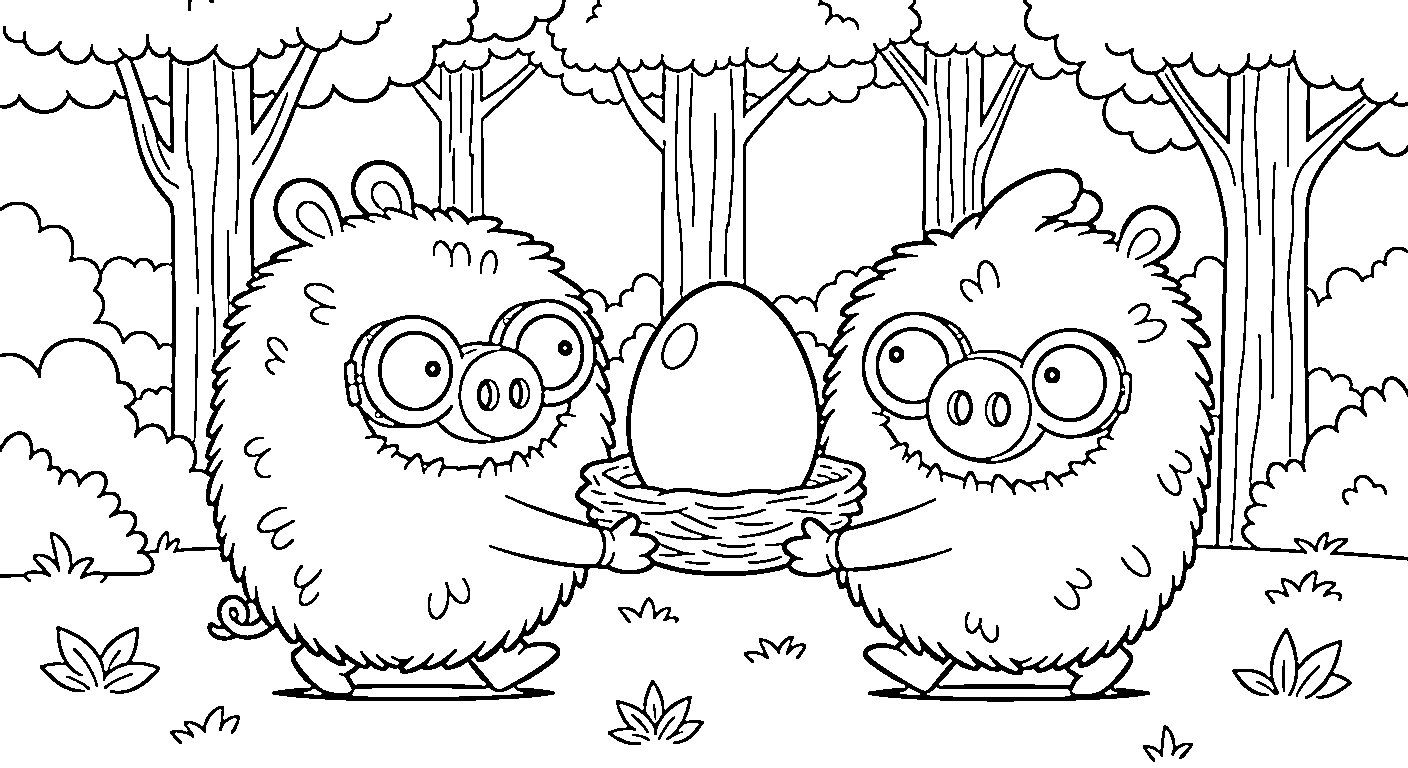 coloriage Angry Birds pour enfant de à imprimer 1