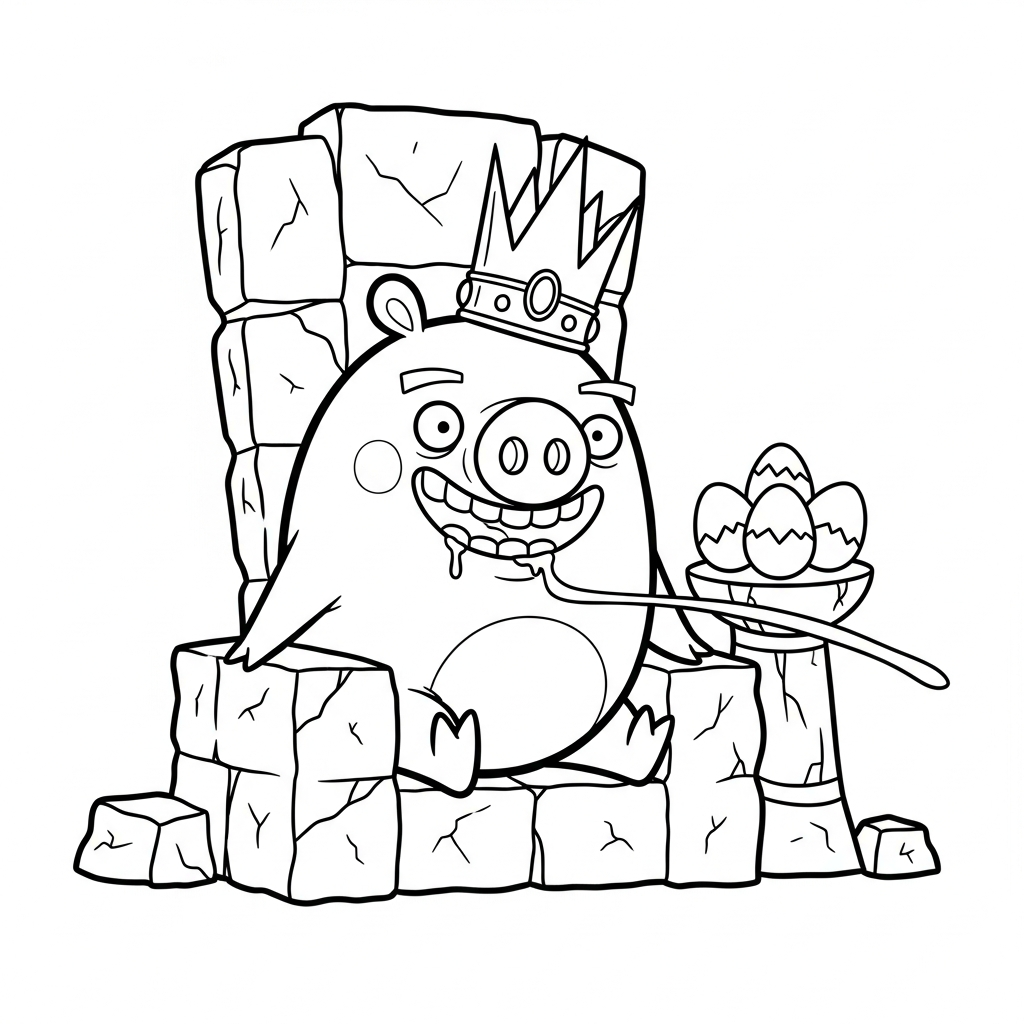 coloriage Angry Birds a imprimer pour enfant de 4 ans 1