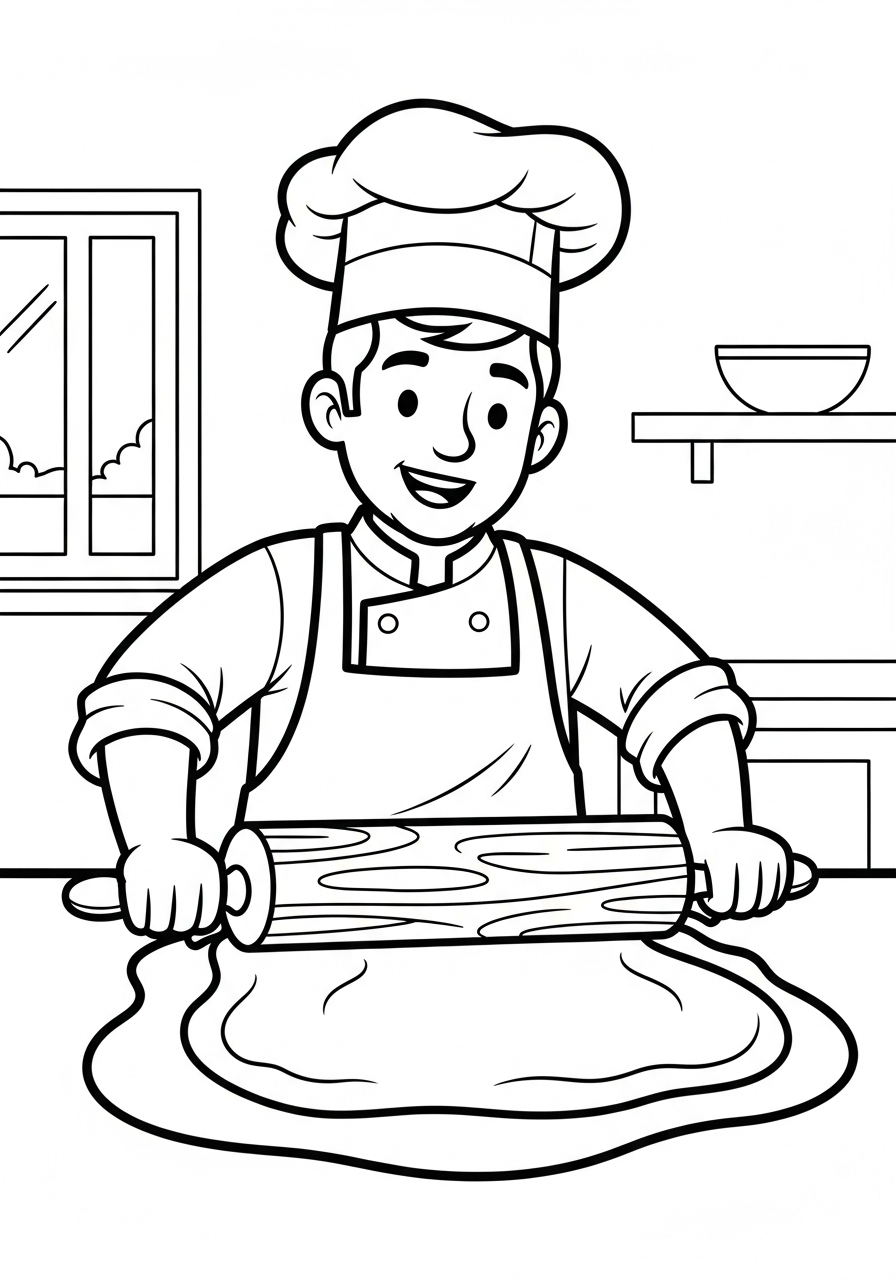 Målarbild för kock uppdaterad online