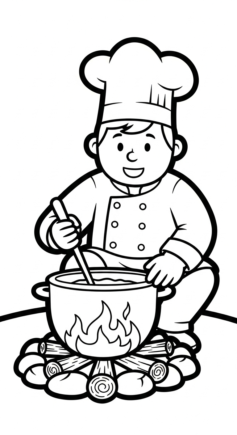 Gratis utskrivbar målarbild om kock (uppdaterad)
