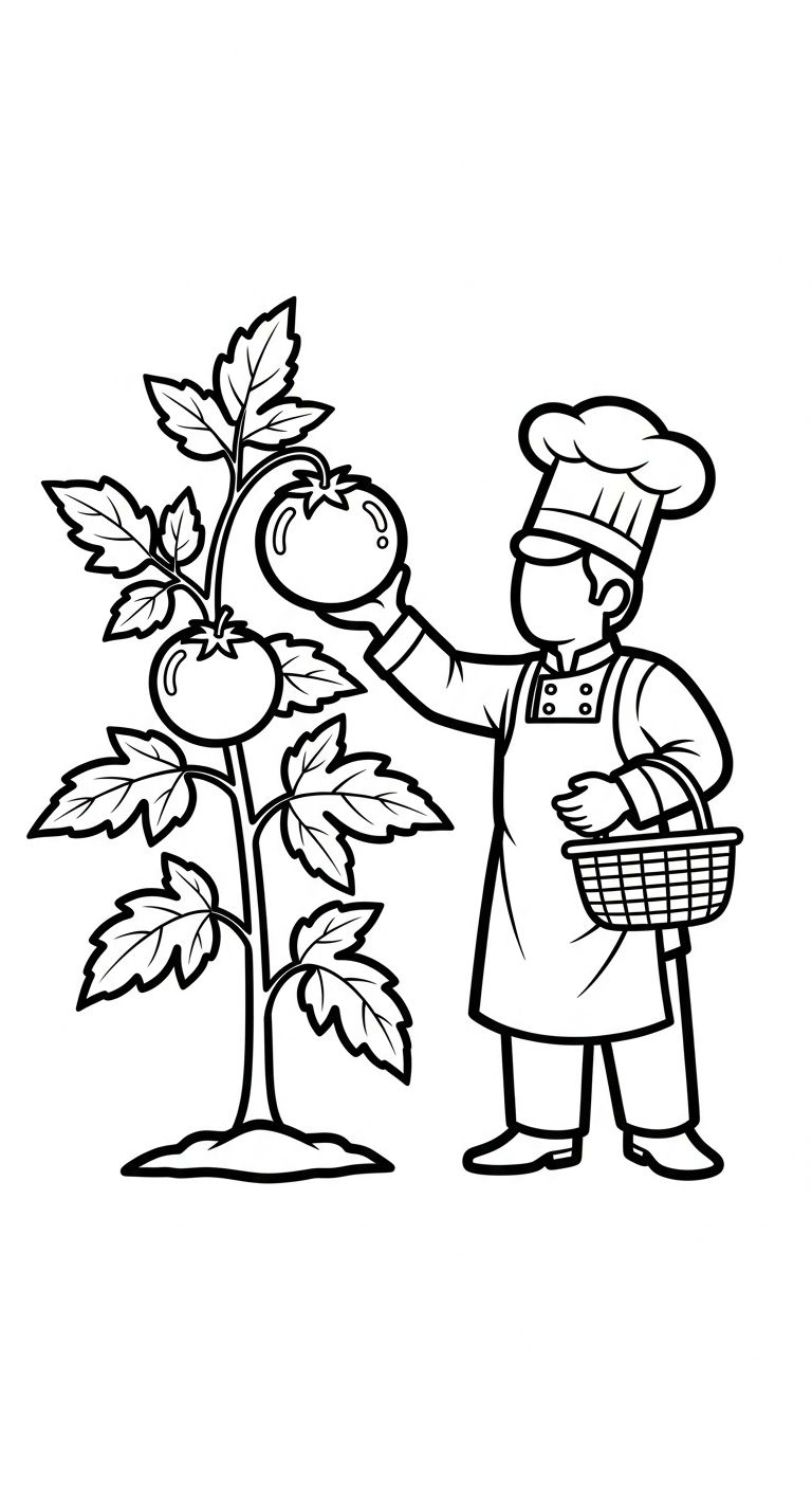 Målarbild för kock uppdaterad och lärorik