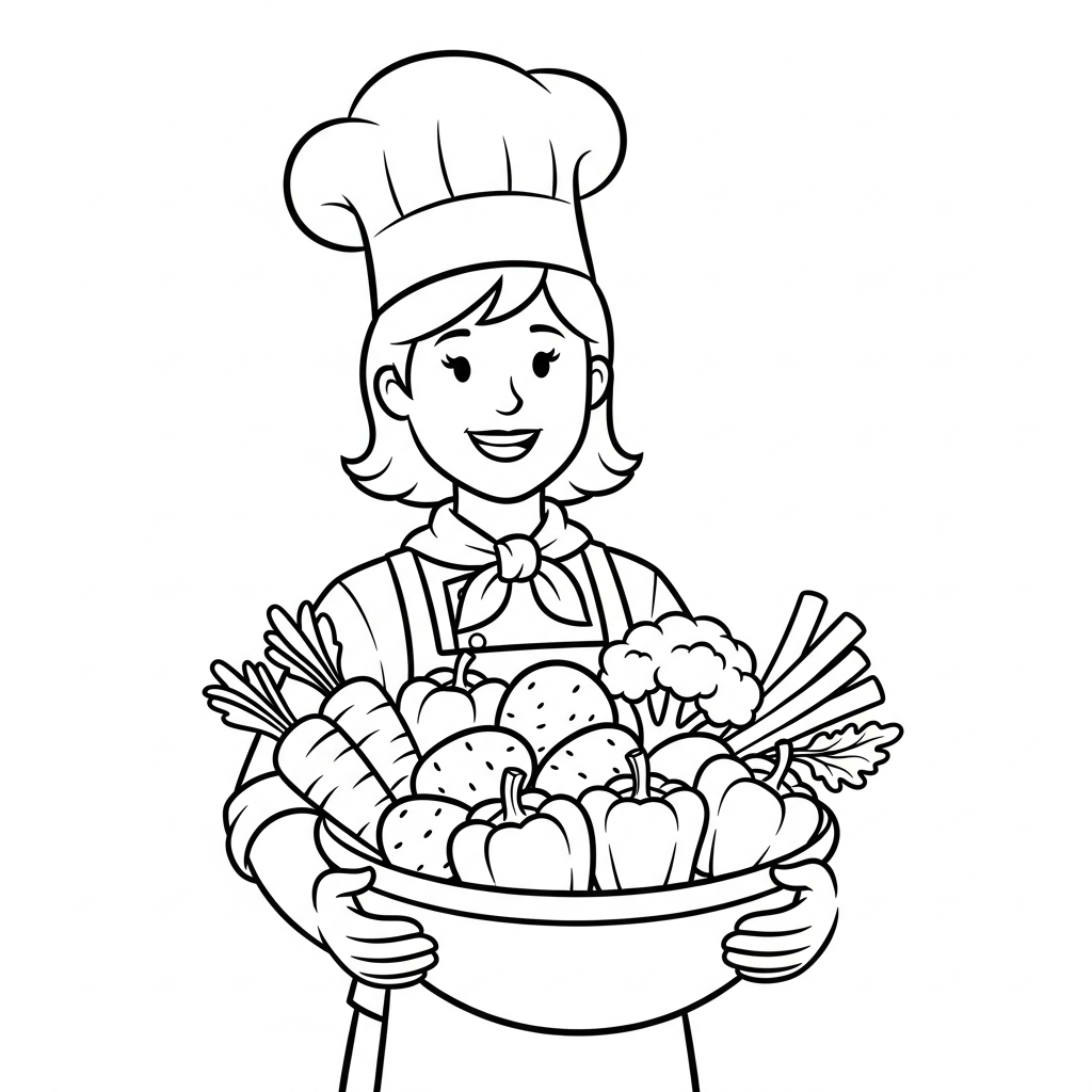 Uppdaterad målarbild för kockar för barn