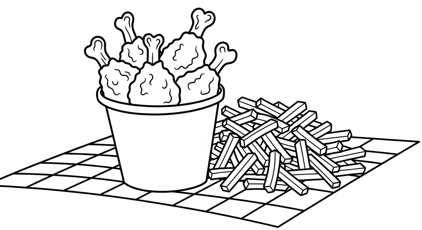coloriage Frites updated pour enfants à télécharger