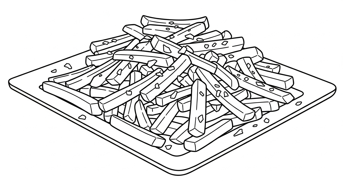 coloriage Frites updated pour enfant