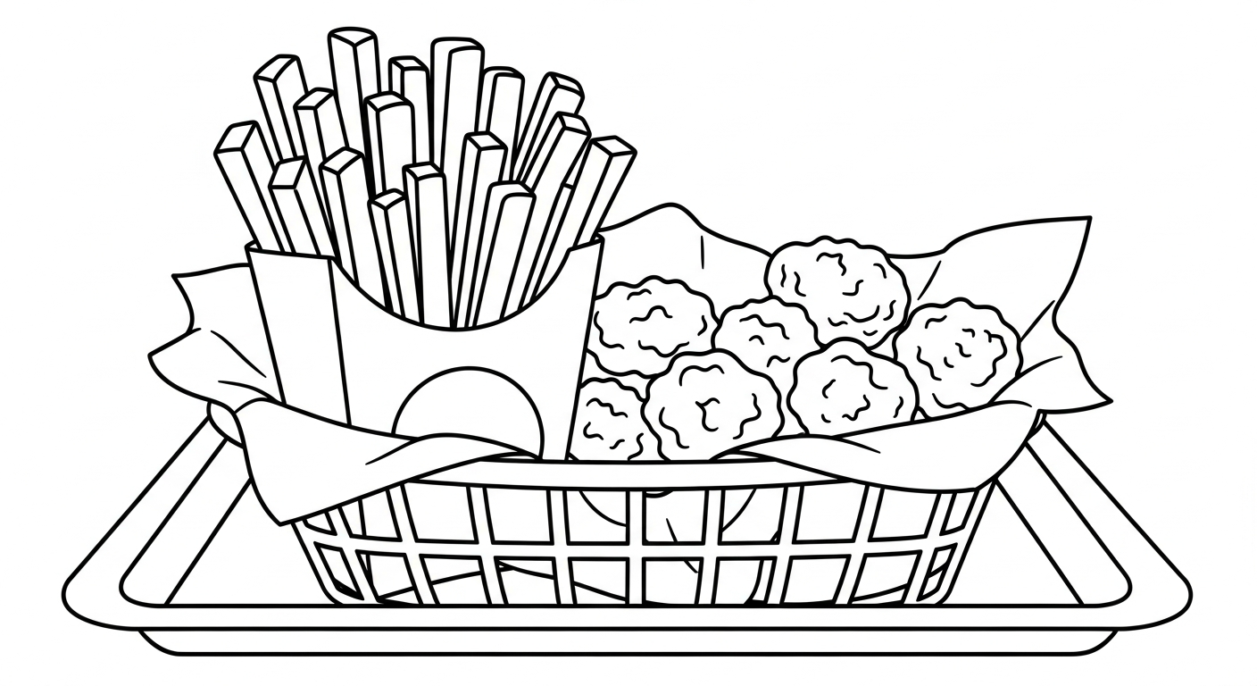 coloriage Frites updated à imprimer pour enfant de 12 ans