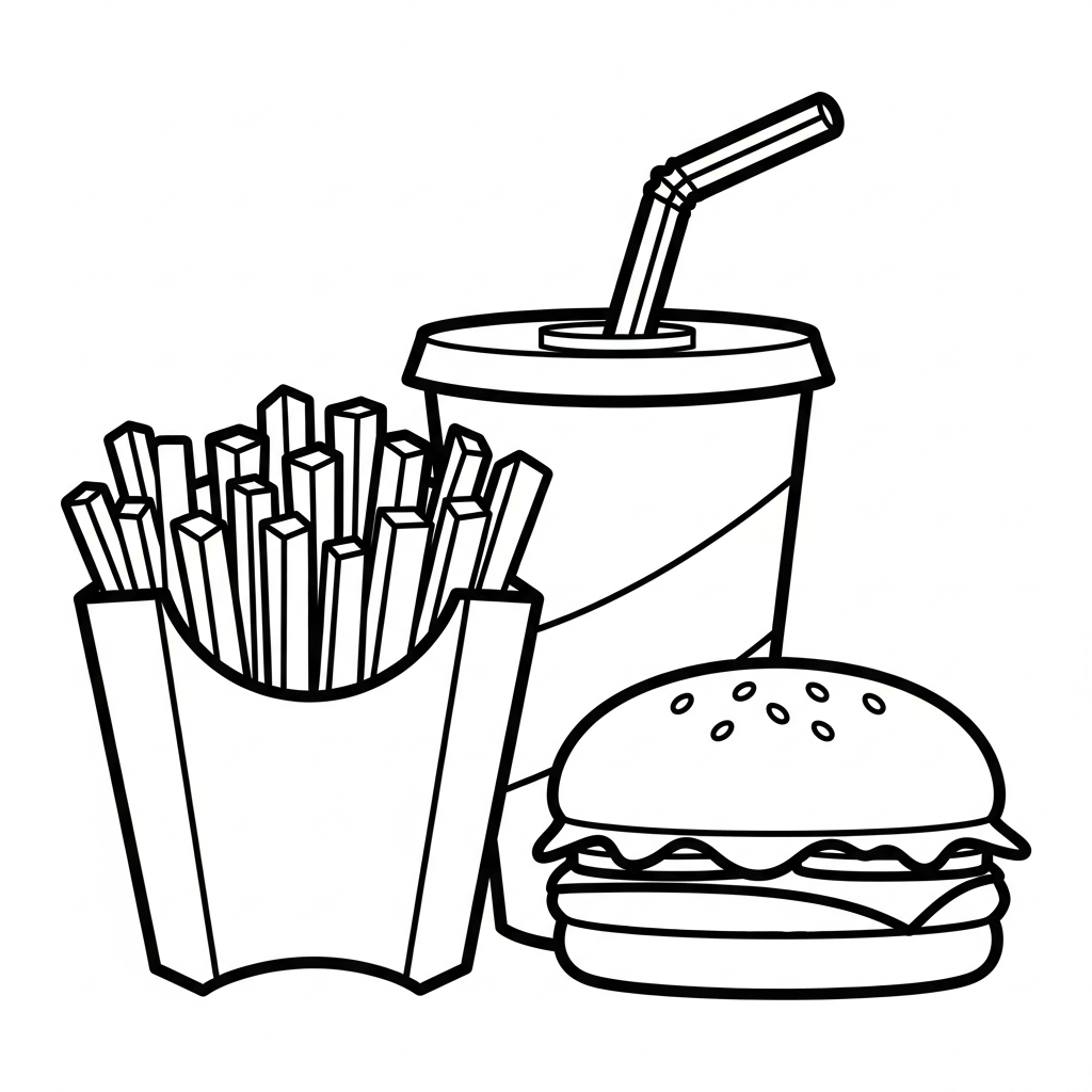 coloriage Frites updated a colorier en ligne