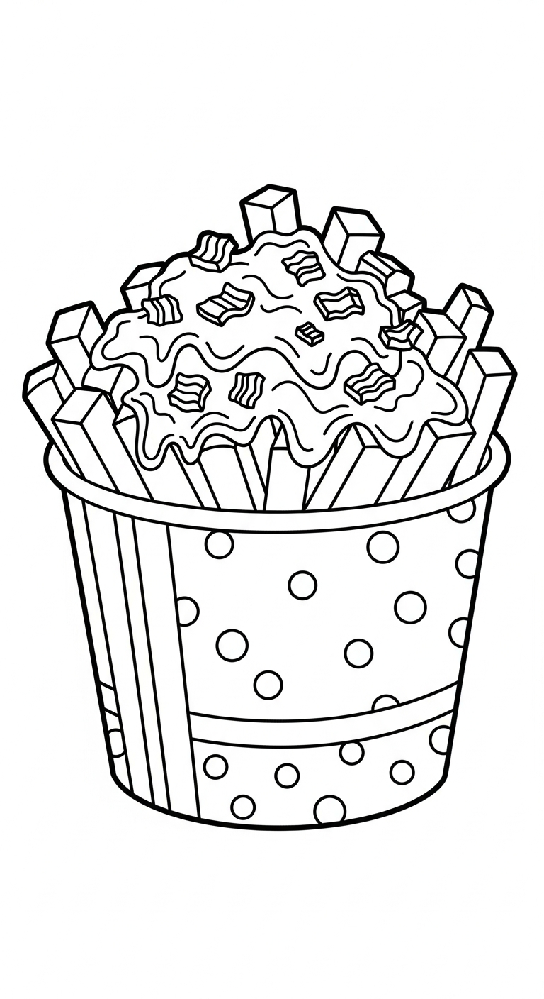 coloriage Frites updated à imprimer pour enfant de 8 ans