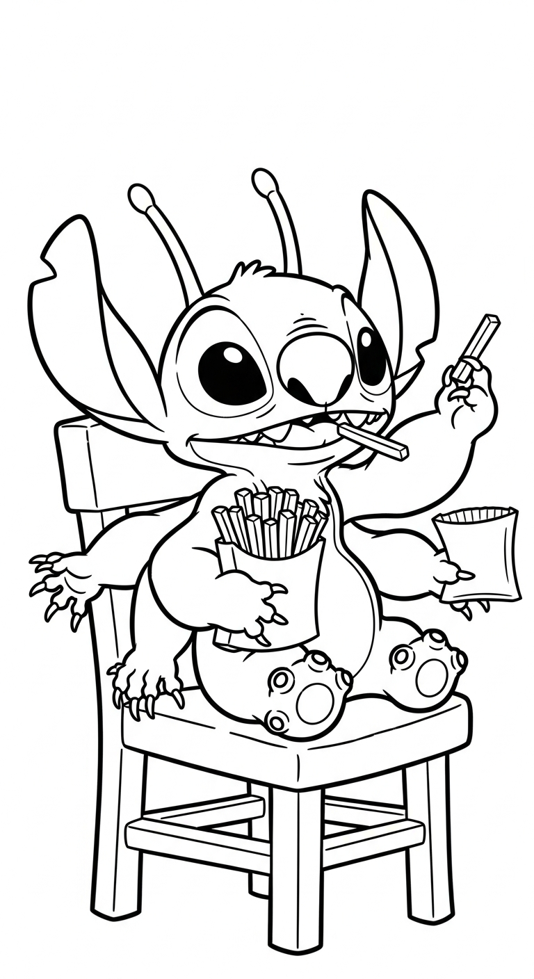 coloriage Frites updated à imprimer kawaii