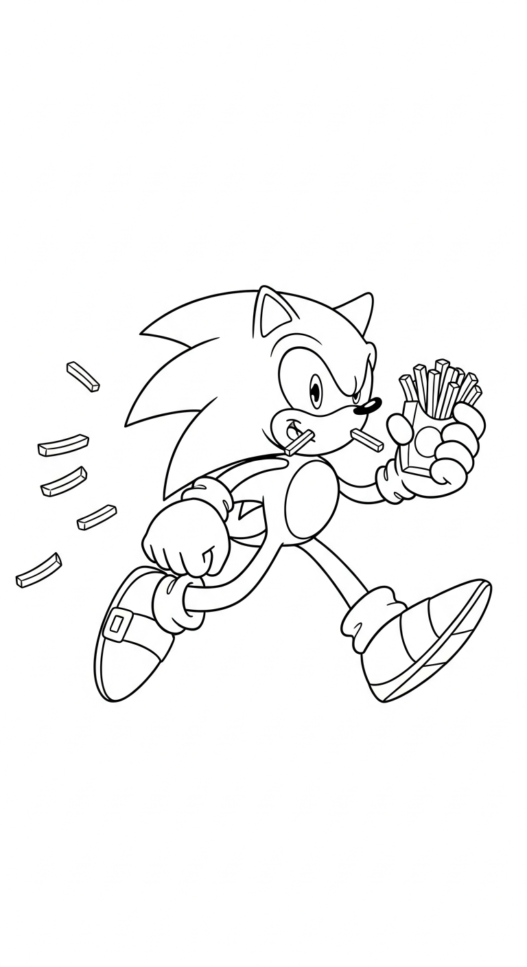 coloriage Frites updated de pour enfants