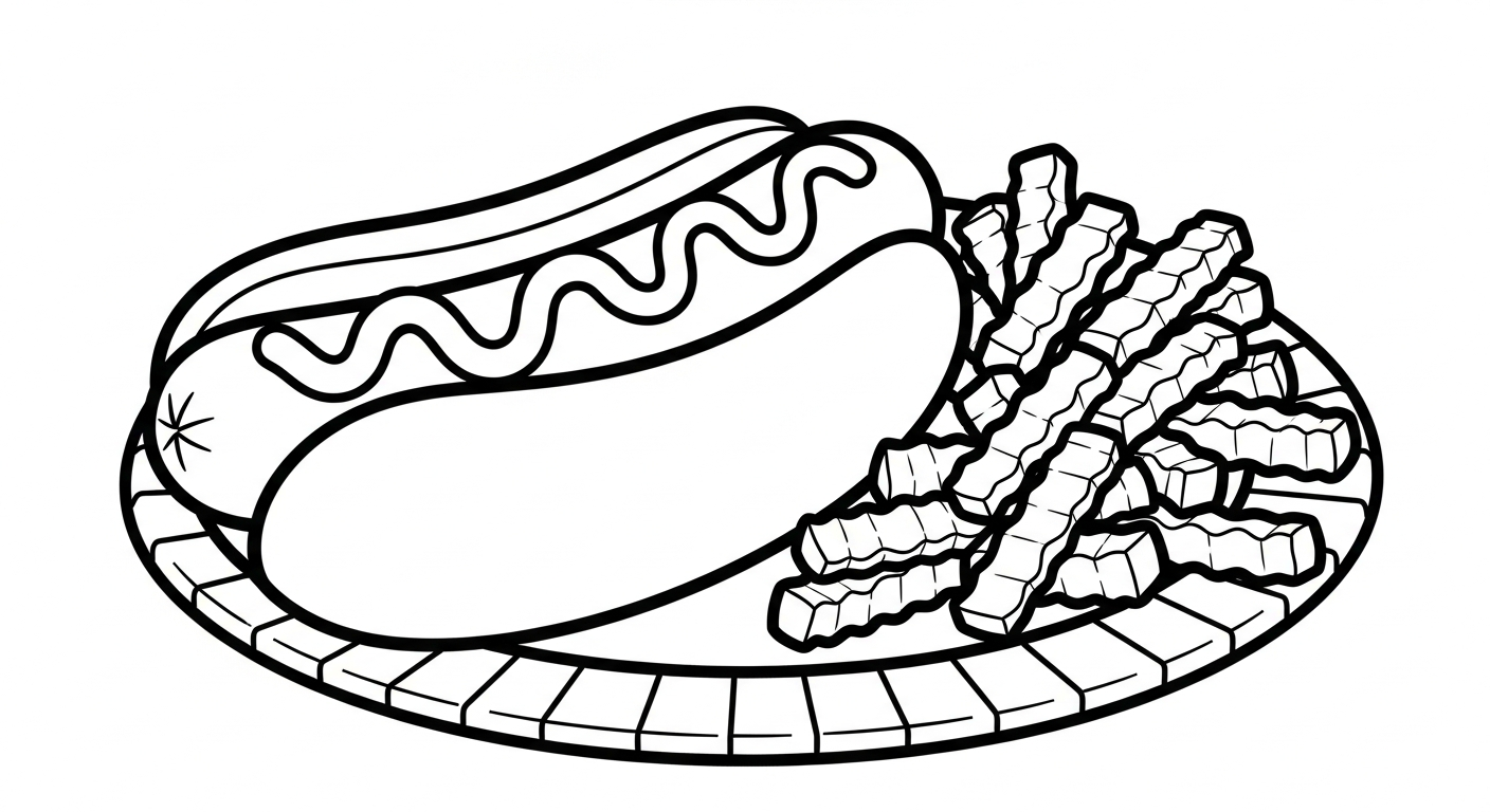 coloriage Frites updated et dessin a imprimer 1
