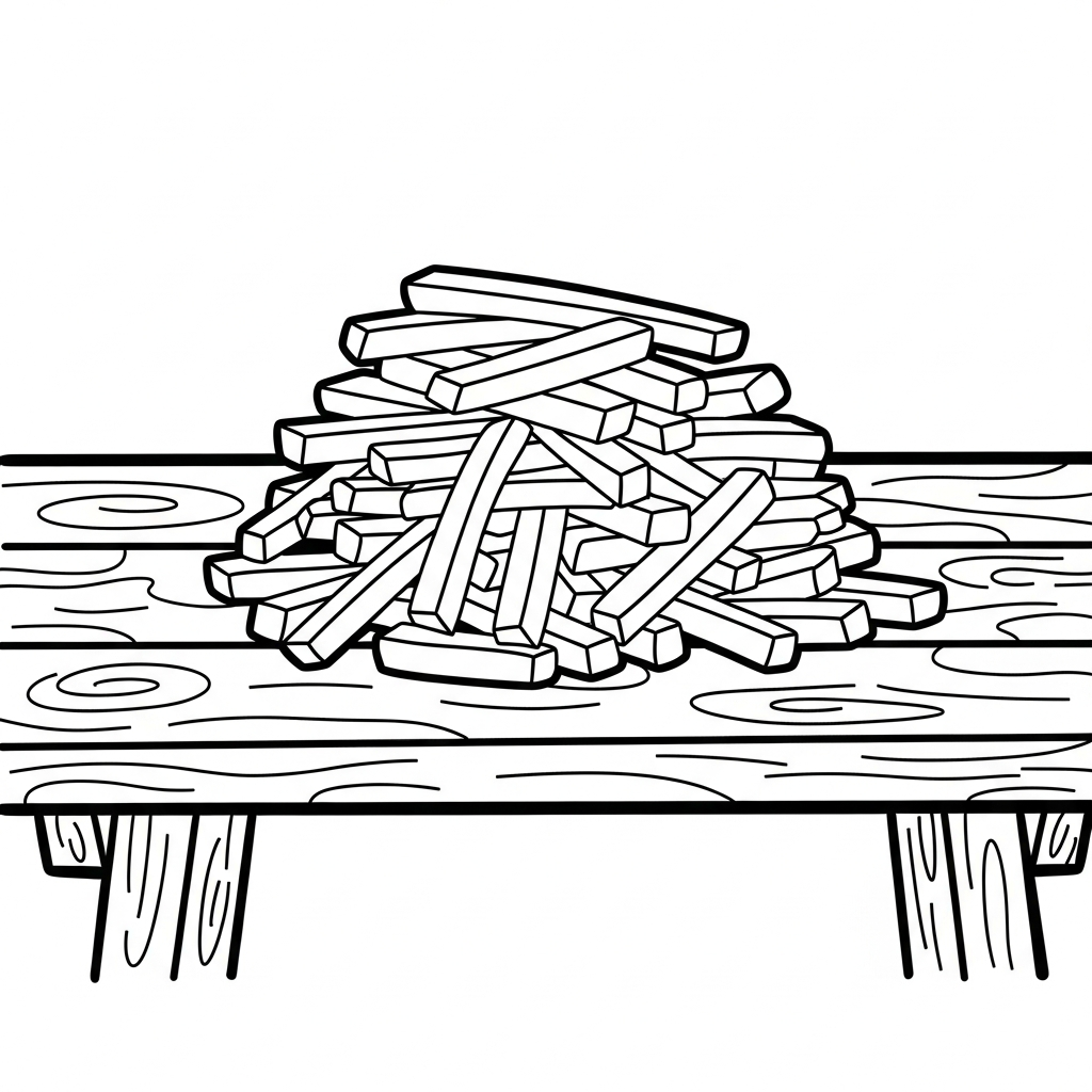 coloriage Frites updated pour enfants a imprimer gratuit