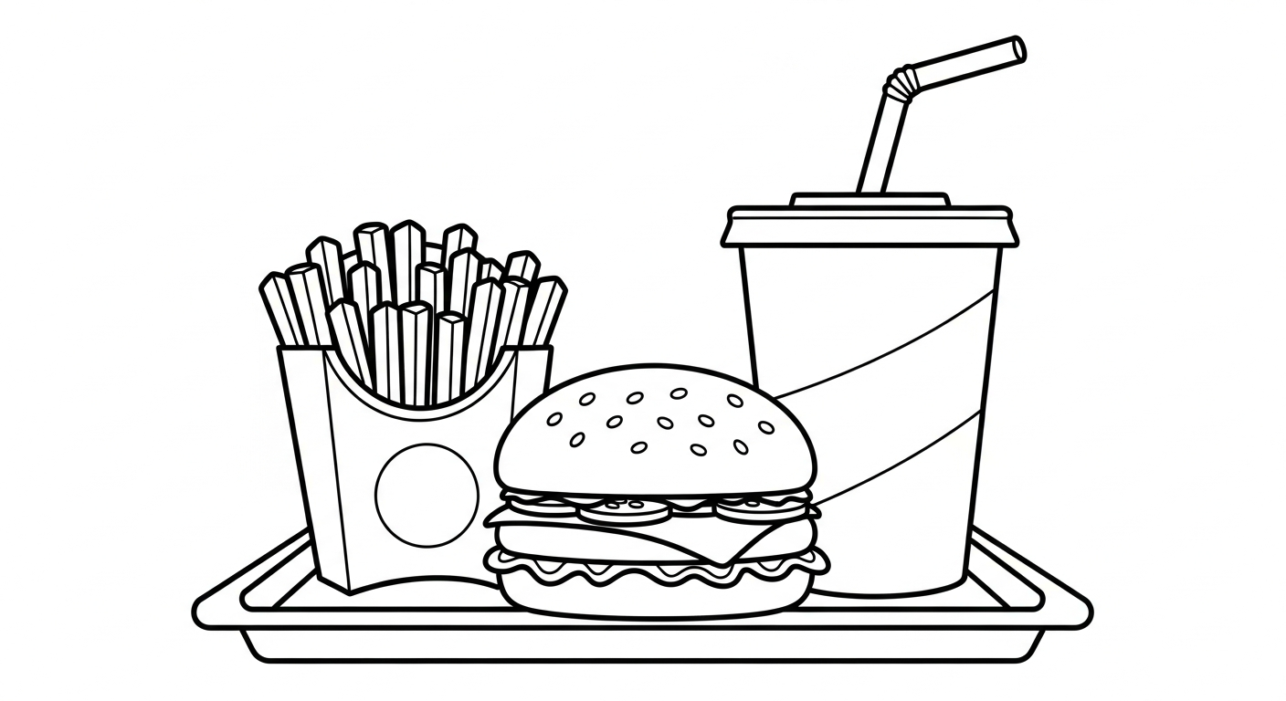 imprimer coloriage Frites updated gratuit