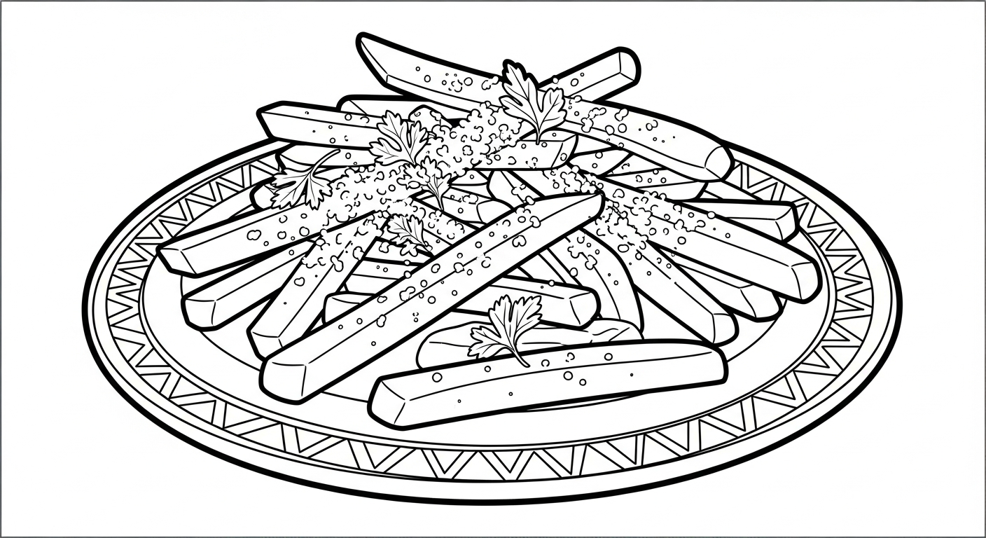 coloriage Frites updated pour enfant de 2 ans 1