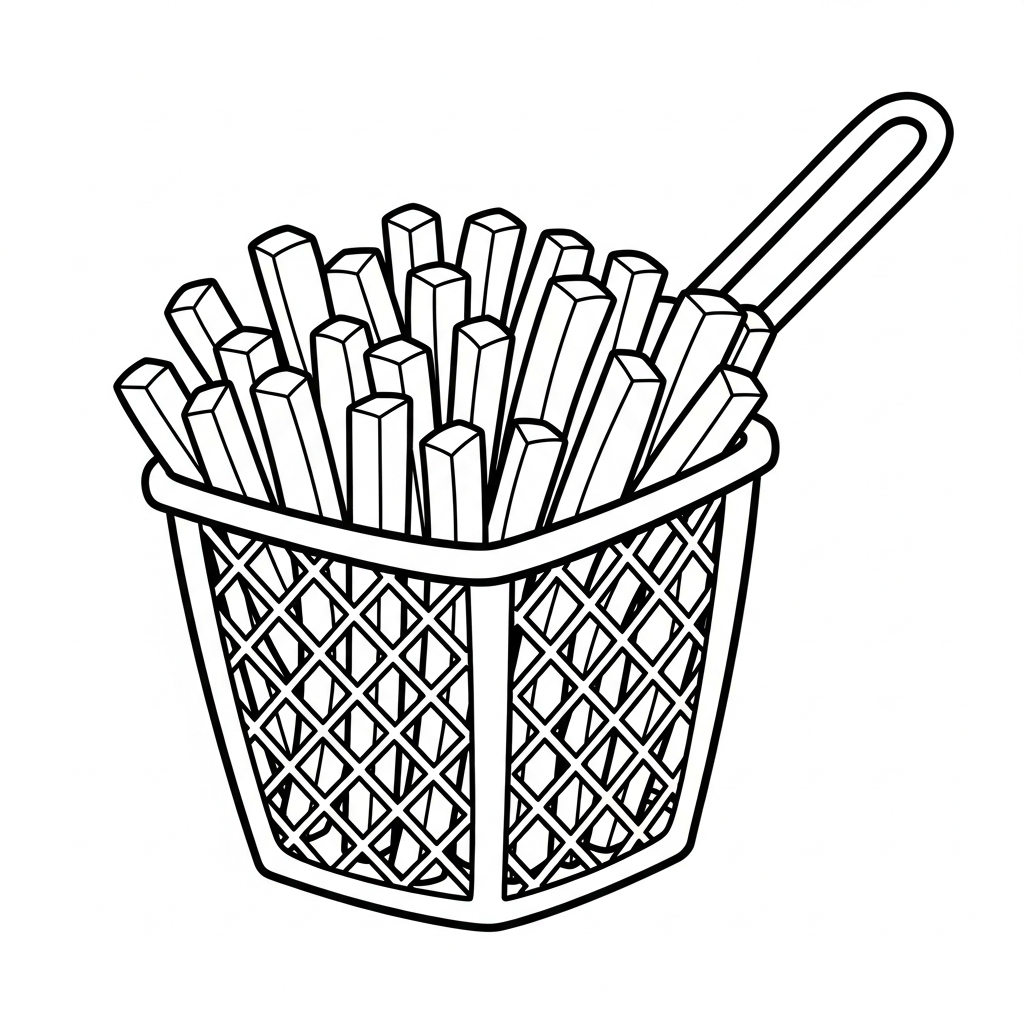 coloriage Frites updated pour enfants