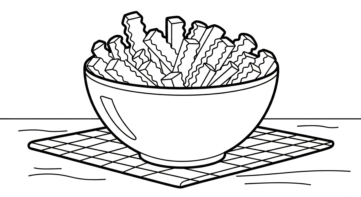 coloriage Frites updated a dessiner en ligne