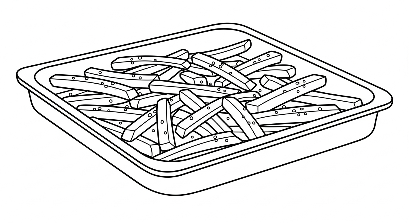 coloriage Frites updated pour enfant de 8 ans