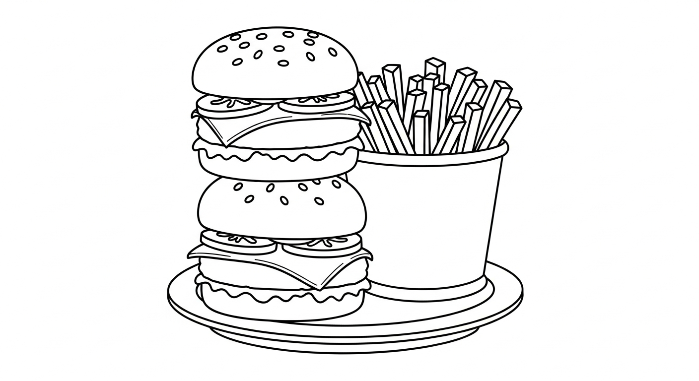 coloriage Frites updated pour enfants 1