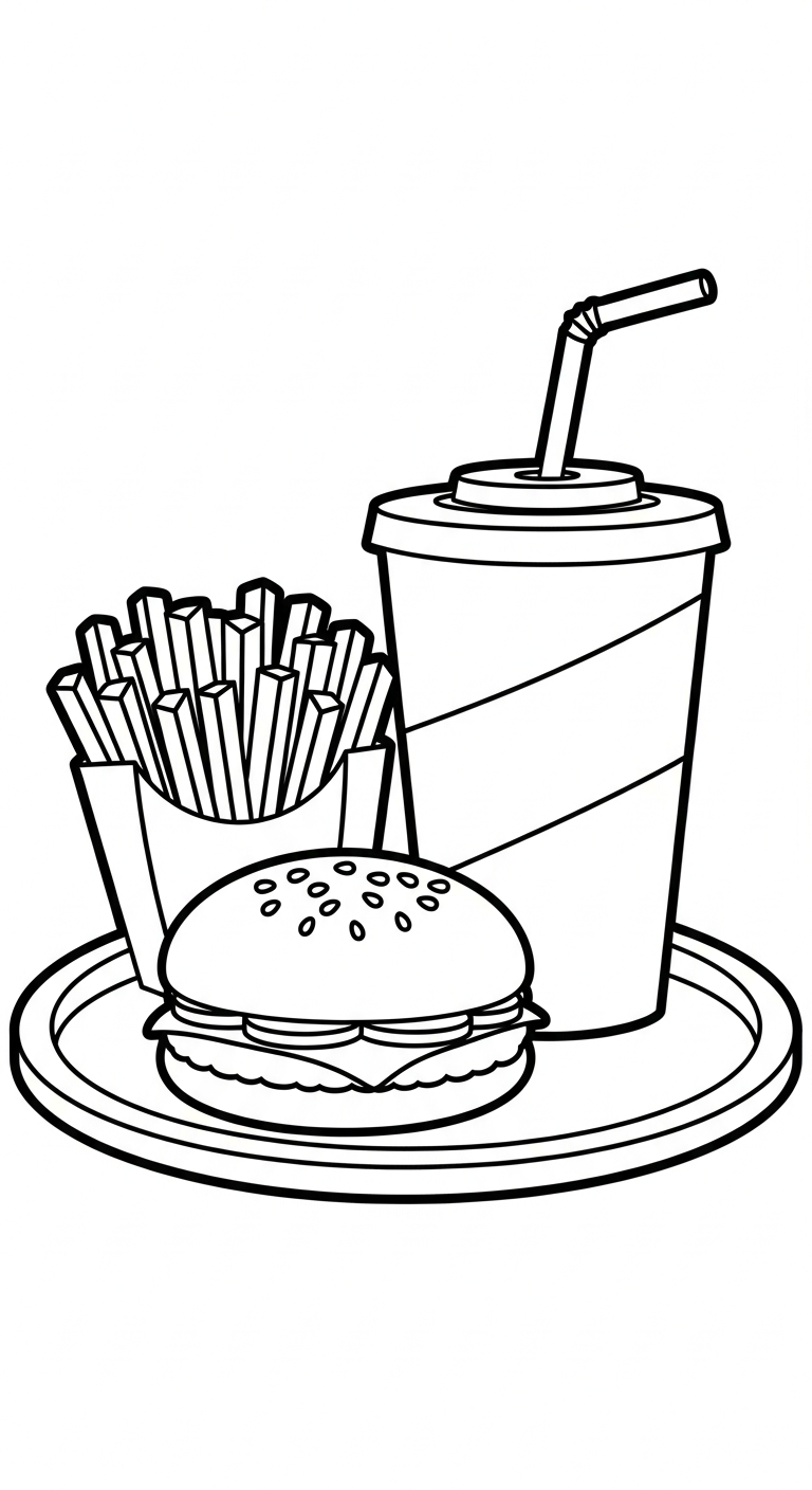 coloriage Frites updated pour bebe a imprimer