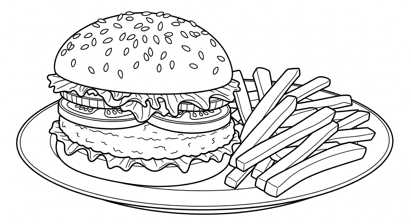 coloriage Frites updated pour enfants 2