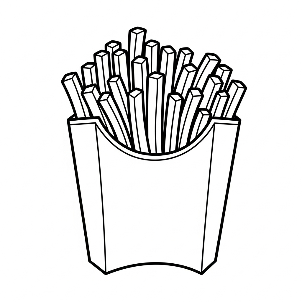 coloriage Frites updated pour enfant de 4 ans