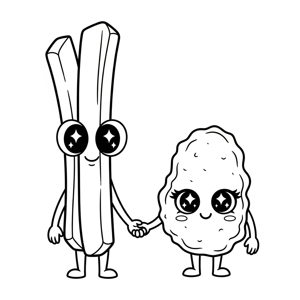 coloriage Frites updated gratuit à imprimer