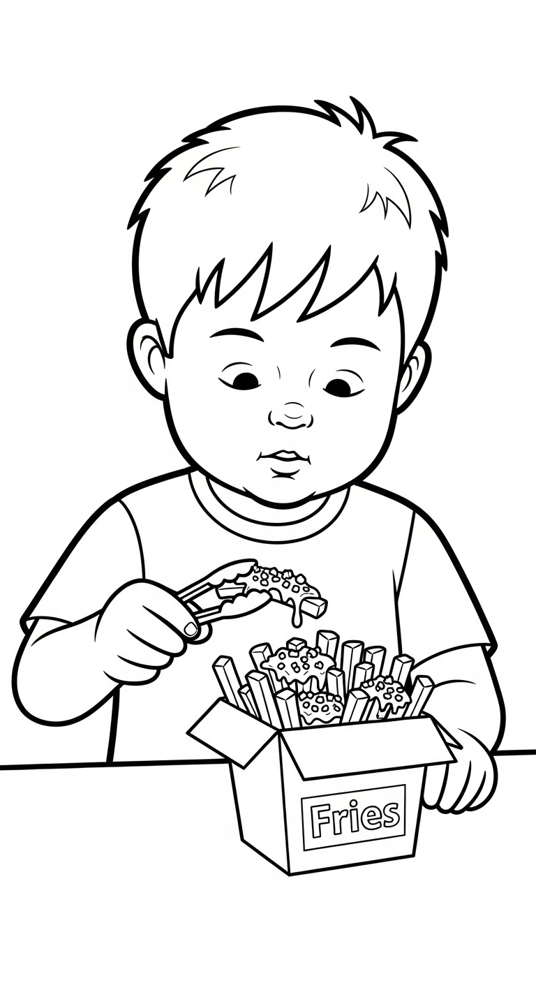 coloriage Frites updated en ligne pour enfant