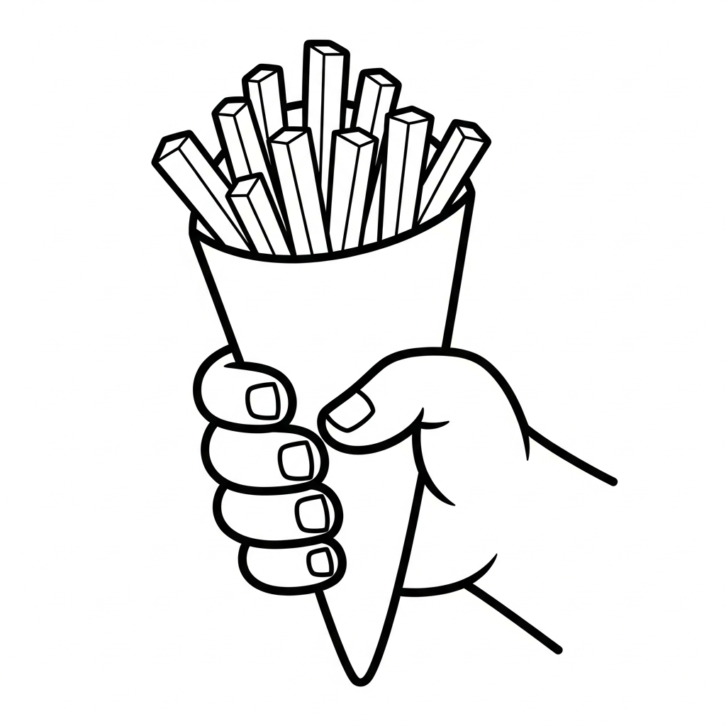 coloriage Frites updated en ligne pour enfant 1