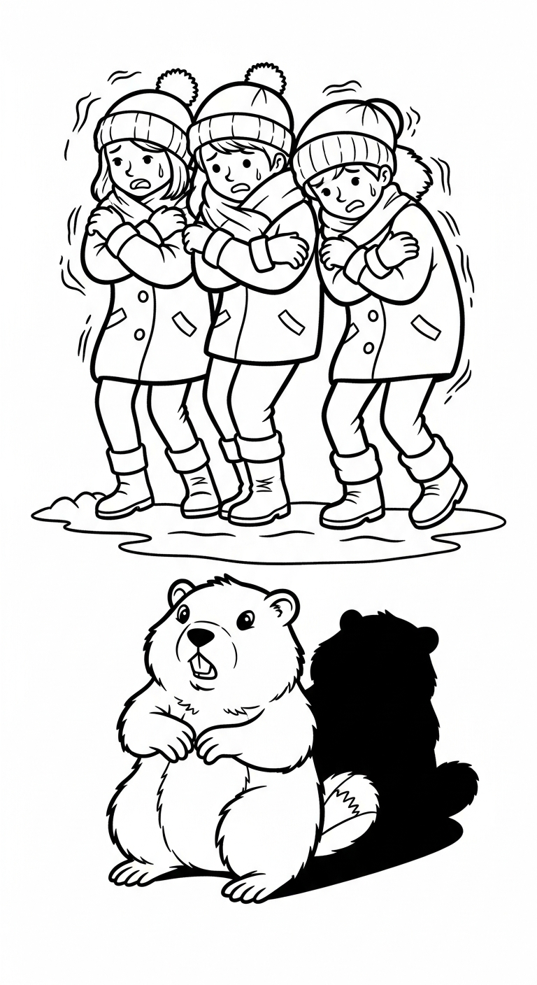 télécharger coloriage Jour de la Marmotte gratuit