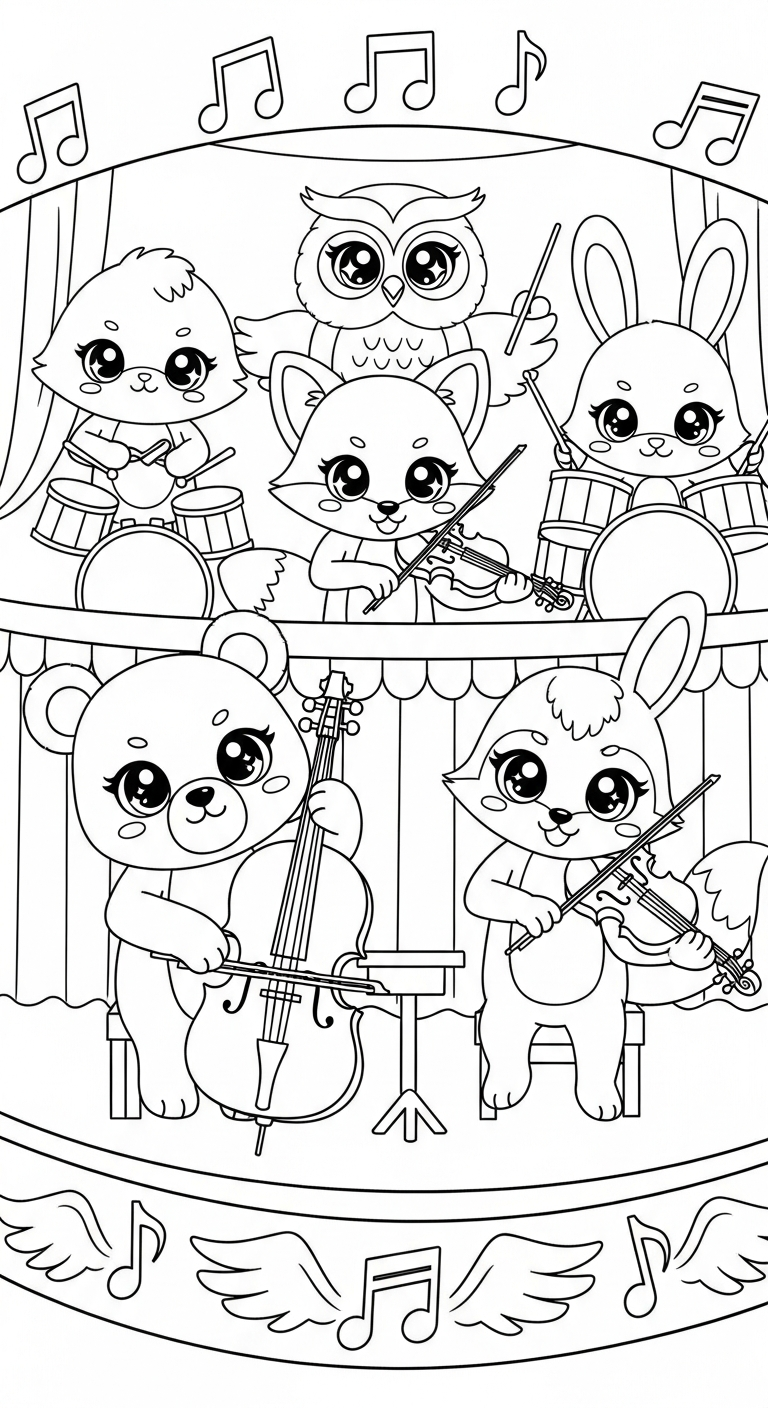 coloriage Kawaii Animaux updated à imprimer 2