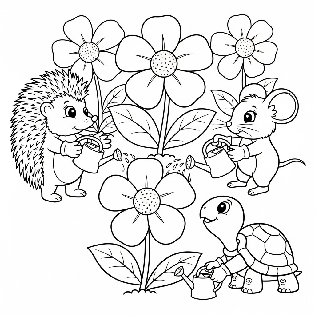 image de coloriage Kawaii Animaux updated pour enfant