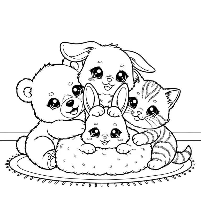 Coloriage Kawaii Animaux