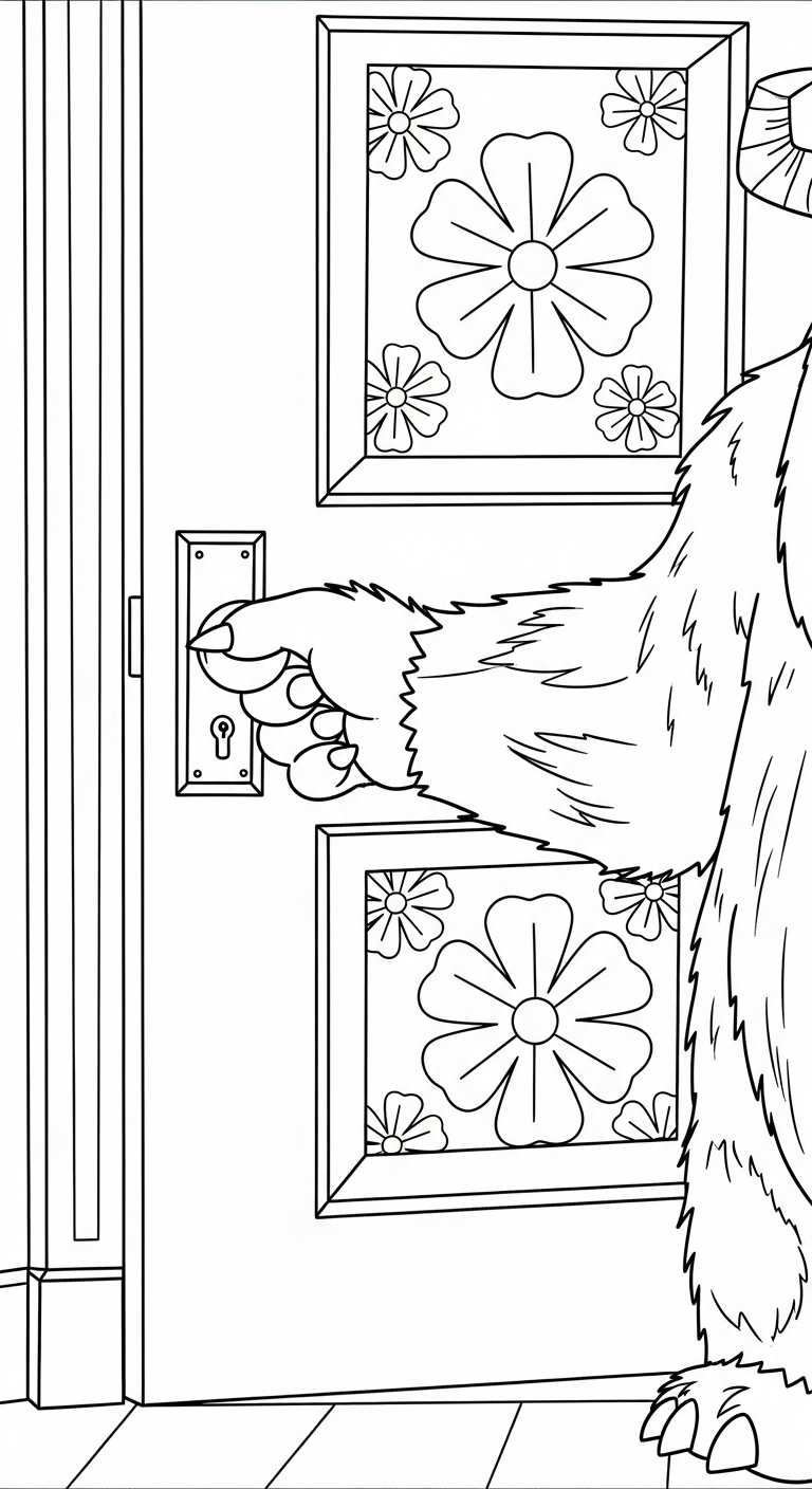 coloriage Monsters Inc pour enfant de 2 ans