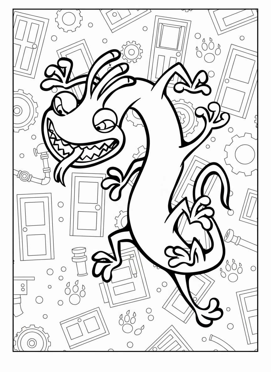 coloriage Monsters Inc à imprimer pour enfant de 8 ans 2