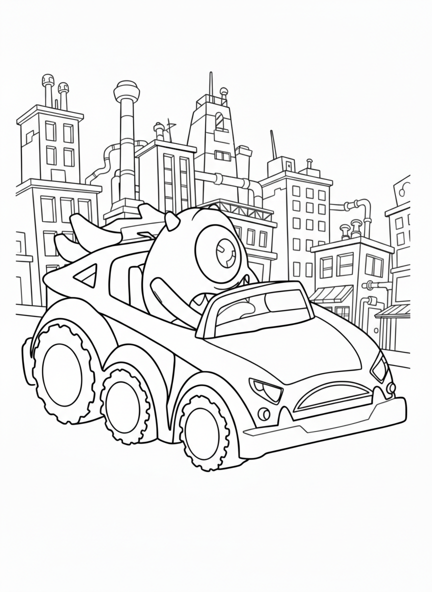 coloriage Monsters Inc pour enfants à télécharger 1