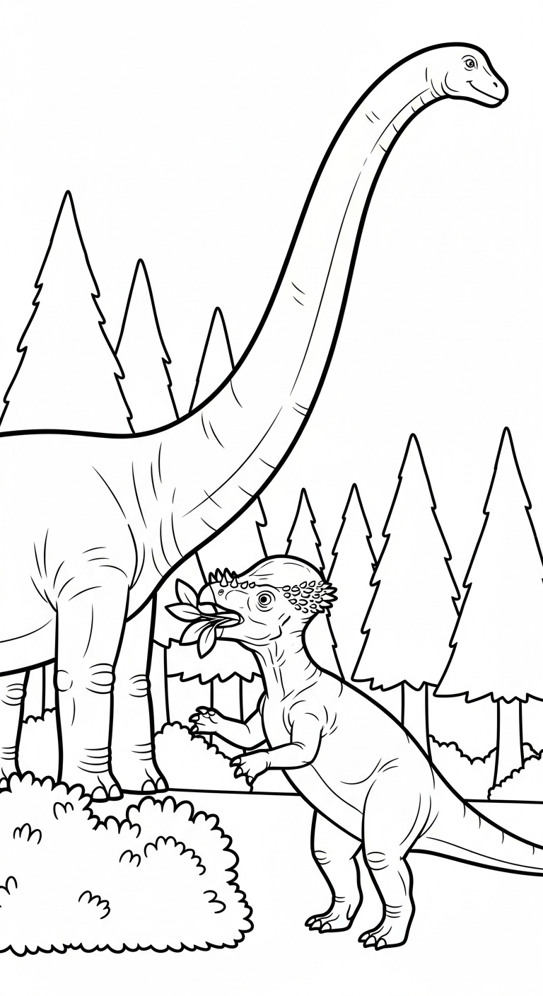 coloriage Pachycephalosaurus et decoupage 1