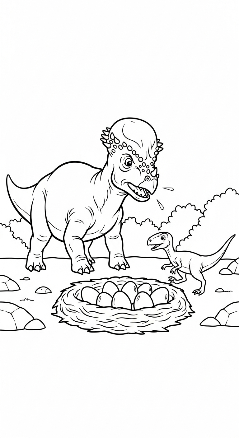 coloriage Pachycephalosaurus a dessiner et imprimer